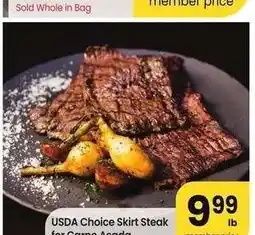 Albertsons USDA Choice Skirt Steak for Carne Asada offer