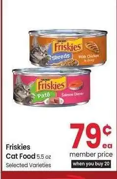 Albertsons Friskies Cat Food - 5.5 oz Selected Varieties offer
