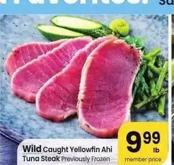 Albertsons Wild Caught Yellowfin Ahi Tuna Steak - Previously Frozen offer
