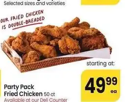 Albertsons Party Pack Fried Chicken - 50 ct Available at our Deli Counter offer