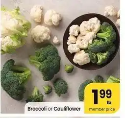 Albertsons Broccoli or Cauliflower offer