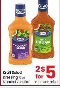 Albertsons Kraft Salad Dressing - 16 oz Selected Varieties offer