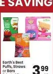 Albertsons Earth's Best Puffs, Straws or Bars - Selected Sizes and Varieties offer