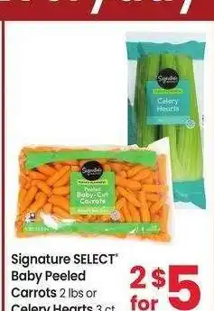 Albertsons Signature SELECT Baby Peeled Carrots 2 lbs or Celery Hearts 3 ct - Selected Varieties offer