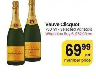 Albertsons Veuve Clicquot - 750 ml • Selected Varietals When You Buy 6: $62.99 ea offer