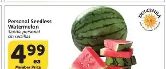 Albertsons Personal Seedless Watermelon - Sandía personal sin semillas offer