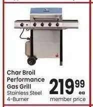 Albertsons Char Broil Performance Gas Grill - Stainless Steel 4 - Burner offer