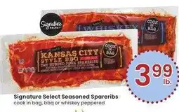 Albertsons Signature Select Seasoned Spareribs - cook in bag, bbq or whiskey peppered offer