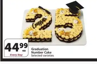 Albertsons Graduation Number Cake - Selected varieties offer