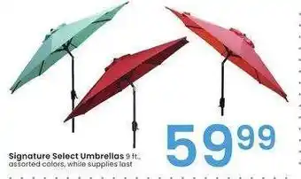Albertsons Signature Select Umbrellas - 9 ft., assorted colors offer
