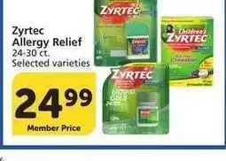 Albertsons Zyrtec Allergy Relief - 24-30 ct. Selected varieties offer