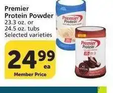 Albertsons Premier Protein Powder - 23.3 oz. or 24.5 oz. tubs Selected varieties offer