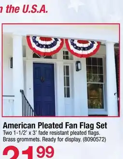 Ace Hardware American Pleated Fan Flag Set offer