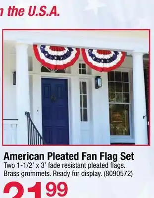 Ace Hardware American Pleated Fan Flag Set offer