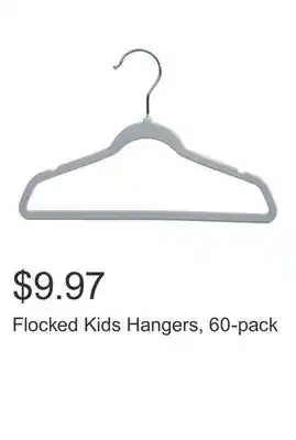 Costco Flocked Kids Hangers, 60-pack offer