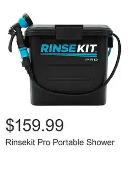 Costco Rinsekit Pro Portable Shower offer