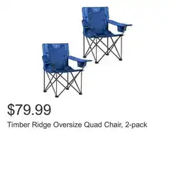 Costco Timber Ridge Oversize Quad Chair, 2-pack offer