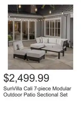 Costco SunVilla Cali 7-piece Modular Outdoor Patio Sectional Set offer