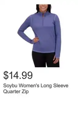Costco Soybu Women's Long Sleeve Quarter Zip offer