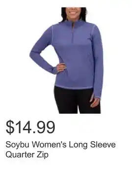 Costco Soybu Women's Long Sleeve Quarter Zip offer