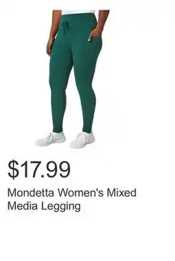Costco Mondetta Women's Mixed Media Legging offer