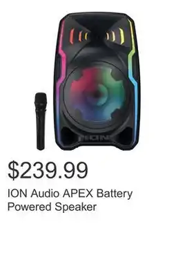 Costco ION Audio APEX Battery Powered Speaker offer