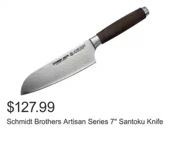 Costco Schmidt Brothers Artisan Series 7 Santoku Knife offer