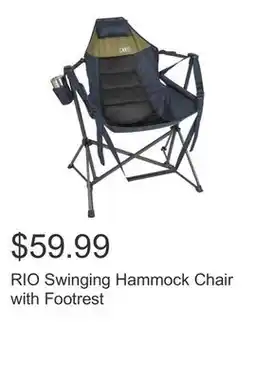 Costco RIO Swinging Hammock Chair with Footrest offer