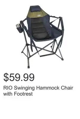 Costco RIO Swinging Hammock Chair with Footrest offer