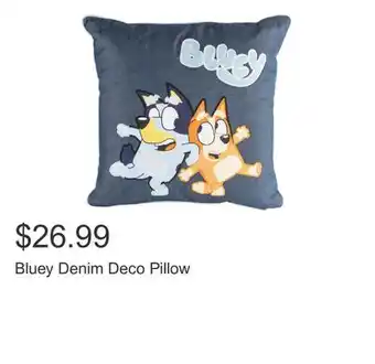 Costco Bluey Denim Deco Pillow offer