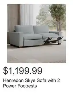 Costco Henredon Skye Sofa with 2 Power Footrests offer