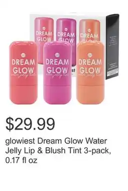 Costco glowiest Dream Glow Water Jelly Lip & Blush Tint 3-pack, 0.17 fl oz offer