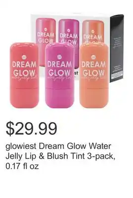 Costco glowiest Dream Glow Water Jelly Lip & Blush Tint 3-pack, 0.17 fl oz offer