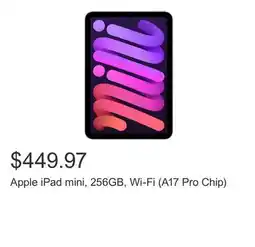 Costco Apple iPad mini, 256GB, Wi-Fi (A17 Pro Chip) offer