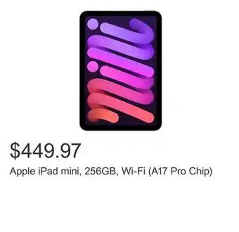 Costco Apple iPad mini, 256GB, Wi-Fi (A17 Pro Chip) offer