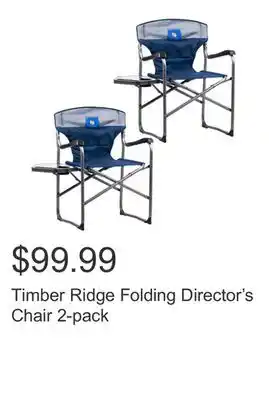 Costco Timber Ridge Folding Director's Chair 2-pack offer