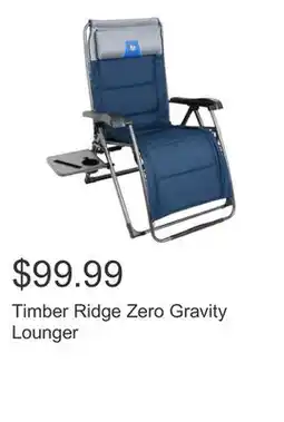 Costco Timber Ridge Zero Gravity Lounger offer