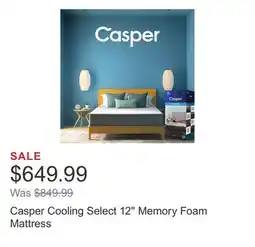 Costco Casper Cooling Select 12 Memory Foam Mattress offer
