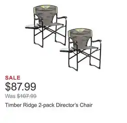 Costco Timber Ridge 2-pack Director's Chair offer