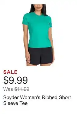 Costco Spyder Women's Ribbed Short Sleeve Tee offer