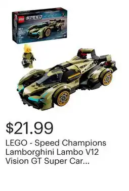 Best Buy LEGO - Speed Champions Lamborghini Lambo V12 Vision GT Super Car Formula 1 76923 offer