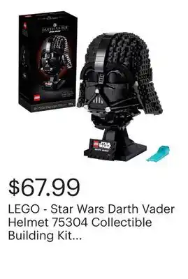 Best Buy LEGO - Star Wars Darth Vader Helmet 75304 Collectible Building Kit (834 Pieces) offer