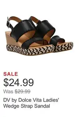 Costco DV by Dolce Vita Ladies' Wedge Strap Sandal offer