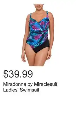 Costco Miradonna by Miraclesuit Ladies' Swimsuit offer