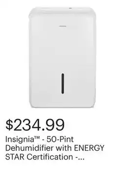 Best Buy Insignia - 50-Pint Dehumidifier with ENERGY STAR Certification - White offer