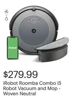 Best Buy iRobot Roomba Combo i5 Robot Vacuum and Mop - Woven Neutral offer