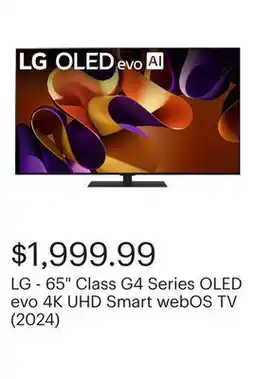 Best Buy LG - 65 Class G4 Series OLED evo 4K UHD Smart webOS TV (2024) offer