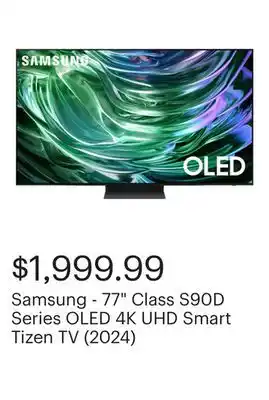 Best Buy Samsung - 77 Class S90D Series OLED 4K UHD Smart Tizen TV (2024) offer