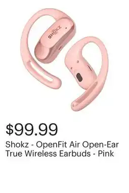Best Buy Shokz - OpenFit Air Open-Ear True Wireless Earbuds - Pink offer