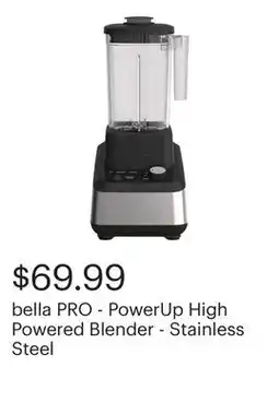 Best Buy bella PRO - PowerUp High Powered Blender - Stainless Steel offer